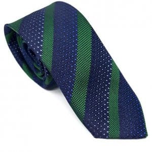 Elegancki Krawat Zielono Granatowy