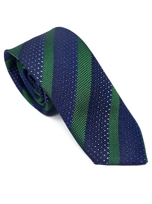 Dodatki Elegancki Krawat Zielono Granatowy