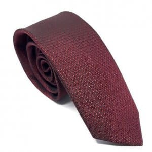 Elegancki Krawat Bordowy Wzorek