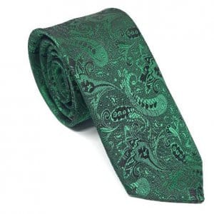 Elegancki Krawat Piotr Zielony Wzór