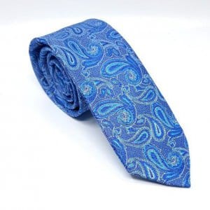 Elegancki Krawat Piotr Błękitny Wzór