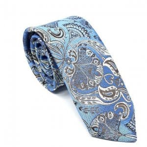Elegancki Krawat Piotr Niebieski Wachlarze
