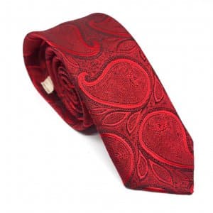 Elegancki Krawat Czerwony Turecki Wzór