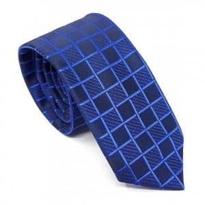 Elegancki Krawat Granatowo Szafirowy