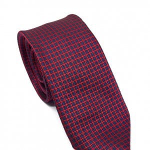 Elegancki Krawat Czerwono Granatowy