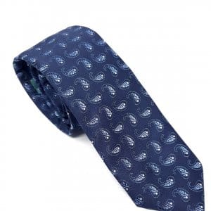 Elegancki Krawat Granatowy Łezki