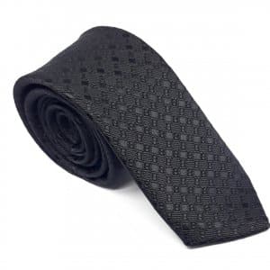 Elegancki Krawat Czarny Wzór