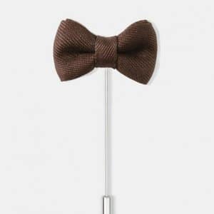 Pin Przypinka Kokardka Brązowy