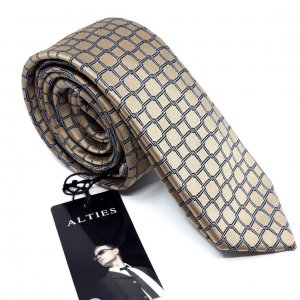 Elegancki Krawat Alties Brązowy