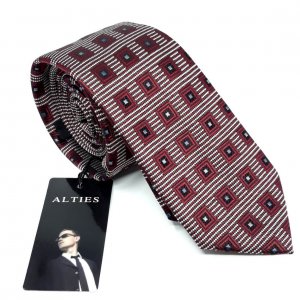 Elegancki Krawat Alties Bordowy