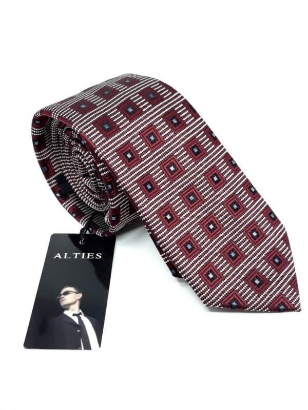 Dodatki Elegancki Krawat Alties Bordowy