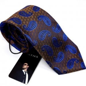 Elegancki Krawat Alties Szafirowy Wzór