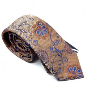 Elegancki Krawat Alties Brązowy Wzór