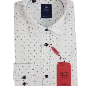 Koszula Męska Biała Granat