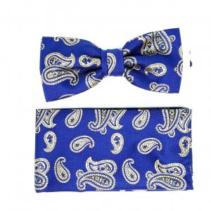 Mucha z Poszetką Granatowo Złota