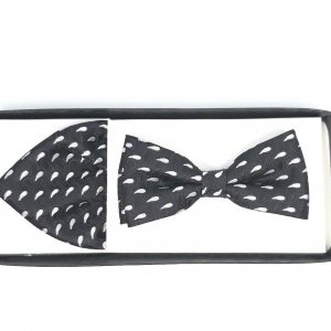 Mucha z Poszetką Łezki Czarna