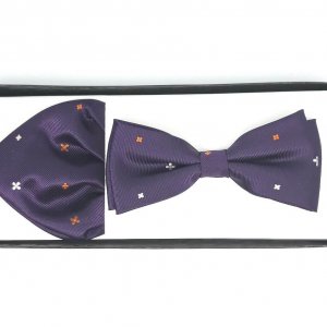 Mucha z Poszetką Fioletowa Kwiatki