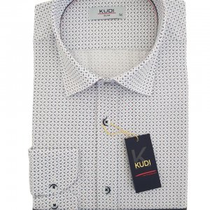 Koszula Męska Biała Kropki
