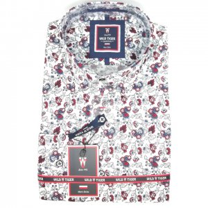 Koszula Męska Bordo Wzór