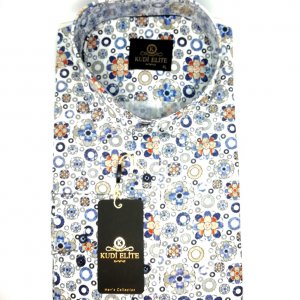 Koszula Kudi Biała Wzorek