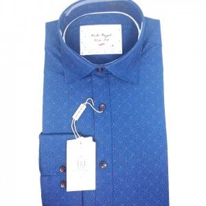 Koszula Kudi Granatowa Kropki