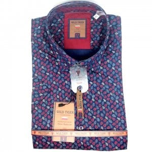Koszula Wild Tiger Granatowa Liście