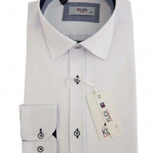 Koszula Kudi Biała Długi Rękaw