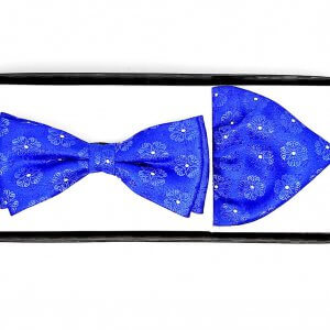 Zestaw mucha plus poszetka szafir