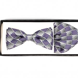 Mucha z Poszetką Popielato Grafitowa