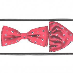 Zestaw mucha plus poszetka bordo