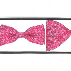 Zestaw mucha plus poszetka niebiesko czerwona