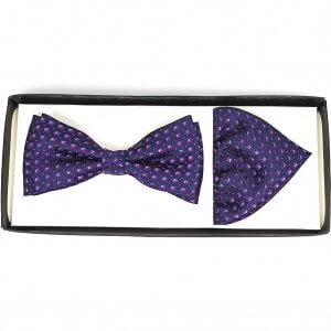 Zestaw mucha plus poszetka fiolet