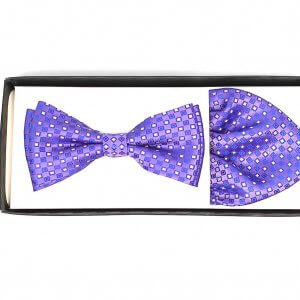 Zestaw mucha plus poszetka fiolet niebieski