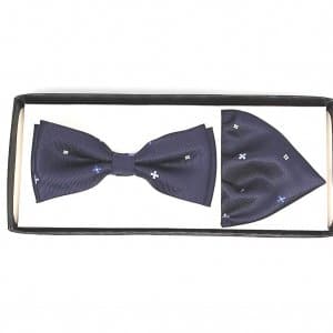 Zestaw mucha plus poszetka granat