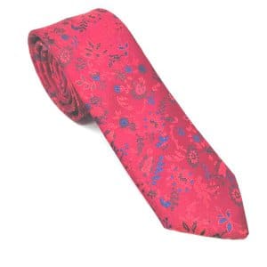 Elegancki Krawat Czerwony szafir