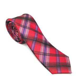 Elegancki Krawat Krata