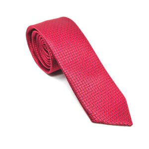 Elegancki Krawat Czerwony Kratka