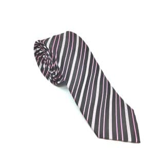 Elegancki Krawat Paski Różowe