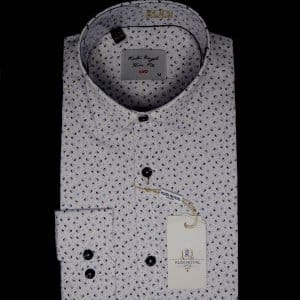 Koszula Kudi Czarno Niebieski Wzór