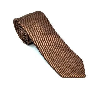 Krawaty Elegancki Krawat  brązowy