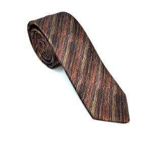 Elegancki Krawat Brązowy Wzorek