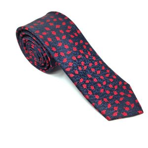 Elegancki Krawat Liście Czerwone