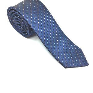 Elegancki Krawat Granatowy Kropeczki