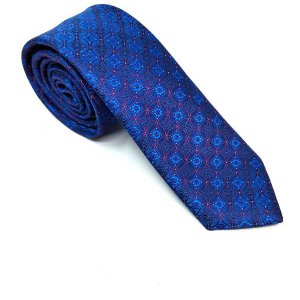 Elegancki Krawat Granat Kółka