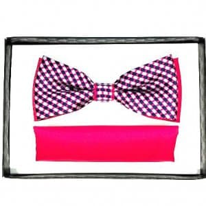 Mucha z Poszetką Czerwona Kratka