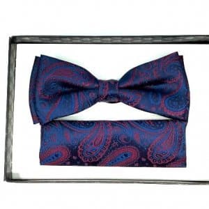 Mucha z poszetką Granat bordo