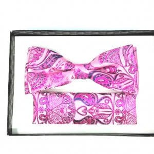 Mucha z Poszetką Różowa Wzorek