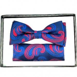 Muszka z Poszetką Granatowo Czerwona