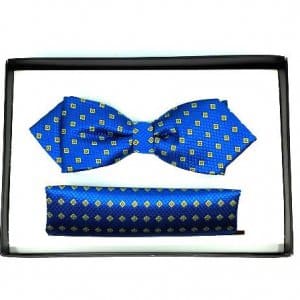 Muszka z Poszetką Niebiesko Żółta