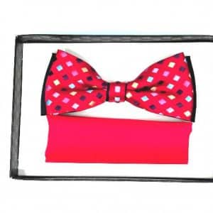 Muszka z Poszetką Czerwona Romby